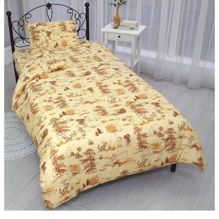 くまのプーさん 布団カバー3点セット シングル ぷーさん 布団カバー 掛布団カバー 3点セット ベッドシーツ