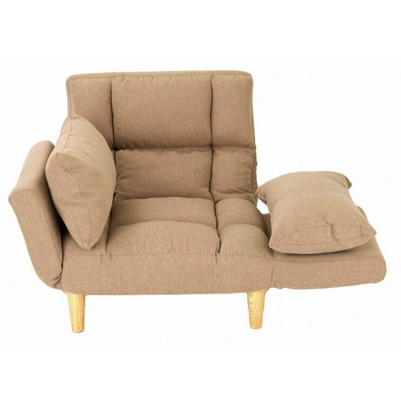 パーソナルチェア 最大幅143cm ベージュ ファブリックタイプ 1人掛けソファ リクライニングソファ