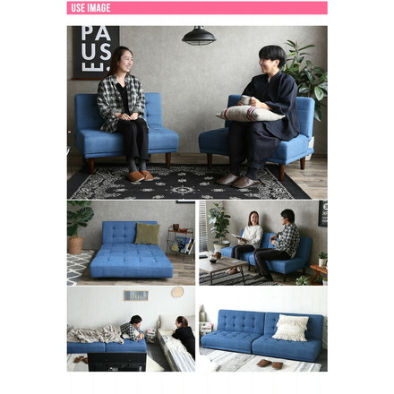 ソファベッド ソファーベッド ソファー ソファ 2人掛け 2P 二人掛け 分割式 シングル 一人暮らし コンパクト