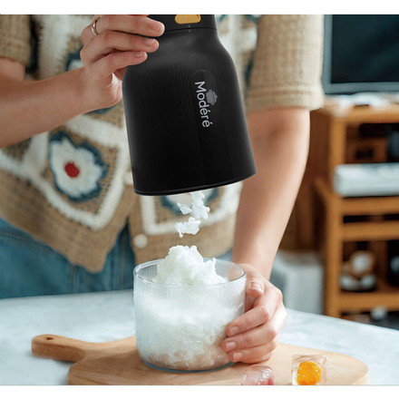 かき氷器 電動 ふわふわ コードレスミキサー ハンディタイプ HDL-7431 ヒロコーポレーション Modere