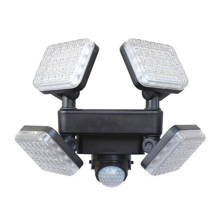 LEDセンサーライト 4灯式 4000ルーメン ACコンセントタイプ DLA-10T400 大進 防雨構造 点灯切替 最大180° 探知角度最長12m探知距離 約5秒~5分点灯時間 常時点灯 明るさ調整