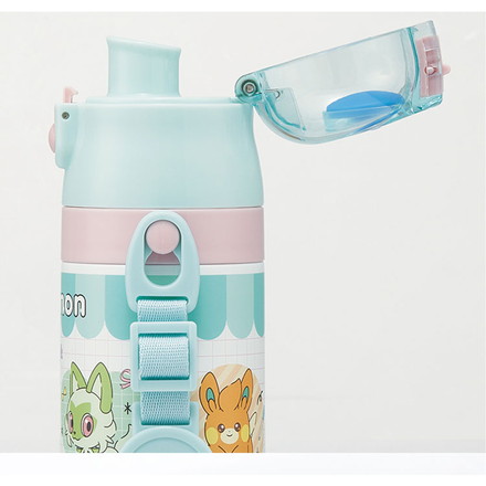 スケーター 水筒 ポケモン新柄 キッズ 直飲み 470ml 保冷 ステンレスボトル ワンタッチ ポケモン ポケットモンスター ピカチュウ ポッチャマ カビゴン ゲンガー キャラクター SDC4 Skater ポケモン25