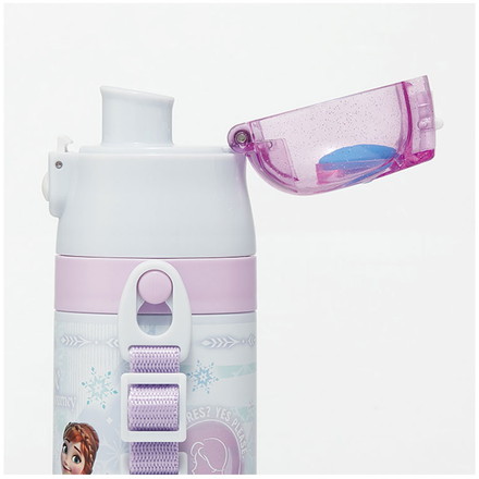 ディズニー プリンセス 新柄 水筒 キッズ 直飲み 470ml 保冷 ステンレスボトル ワンタッチ アリエル ラプンツェル エルサ アナと雪の女王 キャラクター SDC4 スケーター Skater Disney アナ雪26