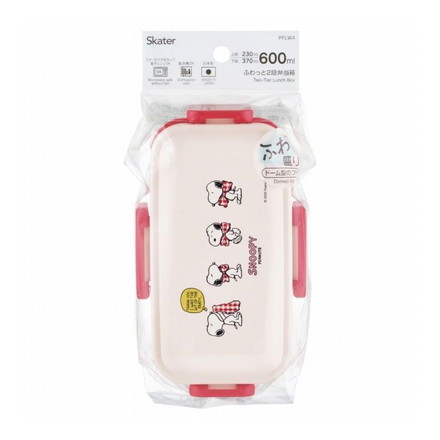 SNOOPY スヌーピー リボン 弁当箱 大人 子供 二段 仕切り 食洗機 レンジ 対応 小学生 C872 かわいい PFLW4 キャラクター かわいい スケーター skater