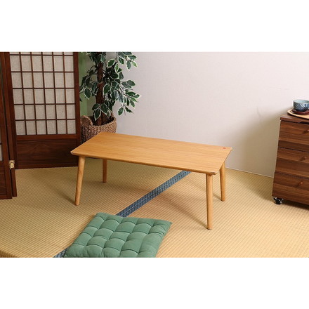 突板ローテーブル W800×D400×H320mm 天然木化粧繊維板 ナチュラル