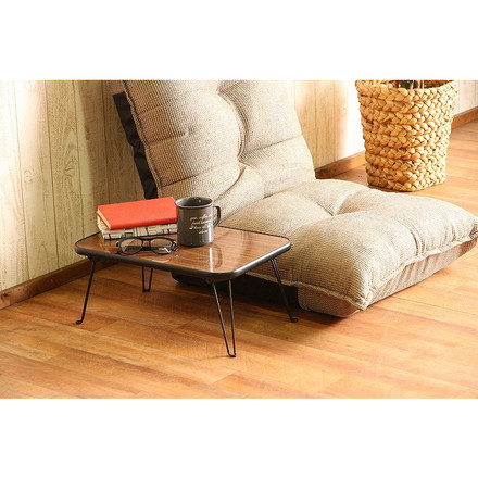 ちゃぶ台 W450×D300×H190mm プリント紙化粧パーティクルボード 合成樹脂(PVC) スチール