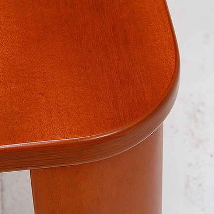 折脚ローテーブル W750×D500×H320mm MDF(突板ラバーウッド) ブラウン