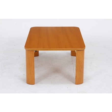 折脚ローテーブル W750×D500×H320mm MDF(突板ラバーウッド) ナチュラル