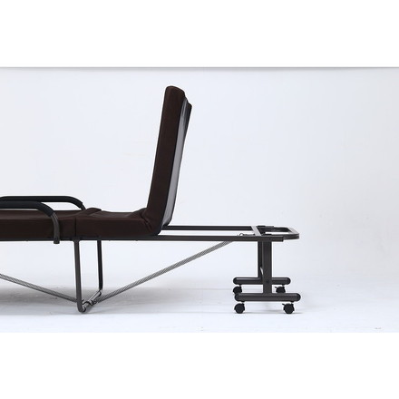 低反発折りたたみベッドフリーロック 高床タイプ 幅96×奥行200×高さ50cm スチール ポリエステル100%