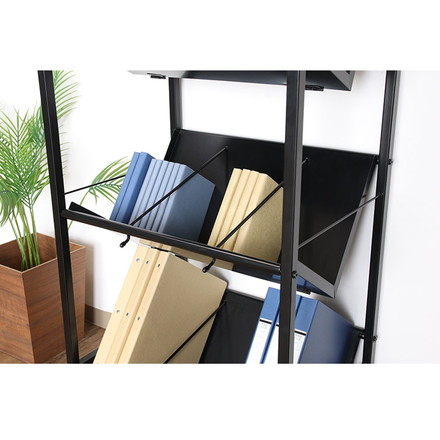 ファイルラック 3段 キャスター付き ファイルワゴン 本棚 オープンラック デスクワゴン 収納ワゴン 収納棚 リビング