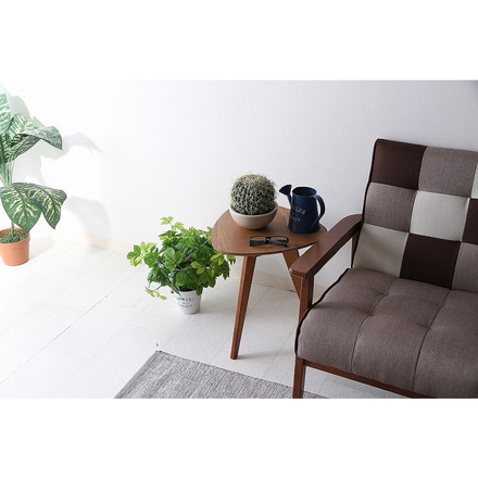 コーヒーテーブル W395×D395×H445mm 突板(タモ) ナチュラル