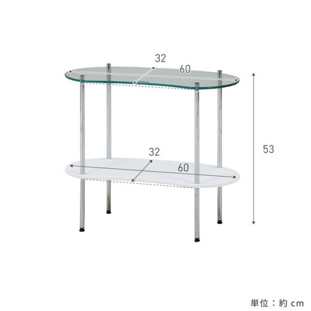 サイドテーブル 幅60cm 韓国風 テーブル カフェ ロー ガラスナイト 収納棚 ラック 飾り棚 強化ガラス ナチュラル