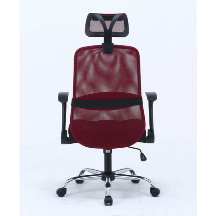 オフィスチェア パーソナルチェア レッド 幅66×奥行64×高さ111.5~127.5cm