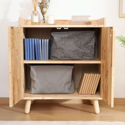 NS 壁面収納ユニット ボトムキャビネット 収納ラック 扉付き サイドボード コンパクト リビング