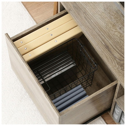 TVボード 幅119cm 40型対応 木目調 北欧 引き出し 収納 オープン収納 アンティーク調 ロータイプ