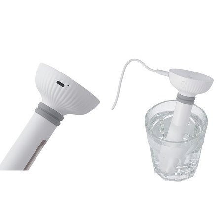 加湿器 アルル ホワイト ポータブル 幅6.2×奥行6.2×高さ13.9cm 持ち運び 携帯 コンパクト 伸縮式