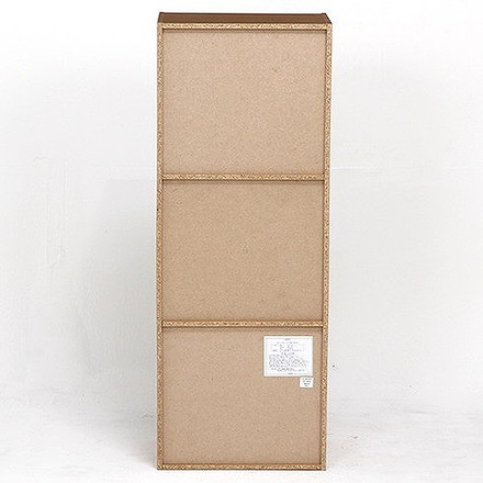 カラーボックス3段 A4対応 W418×D290×H1110mm プリント紙化粧パチクルボード おしゃれ ナチュラル