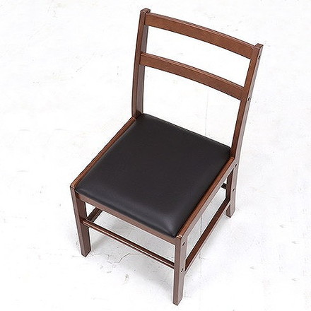 ダイニングチェア W410×D486×H790mm 430mm 天然木(ラバーウッド) ブラウン