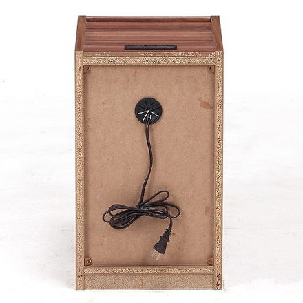 ベッドサイドテーブル (コンセント付き) W300×D360×H500mm ブラウン