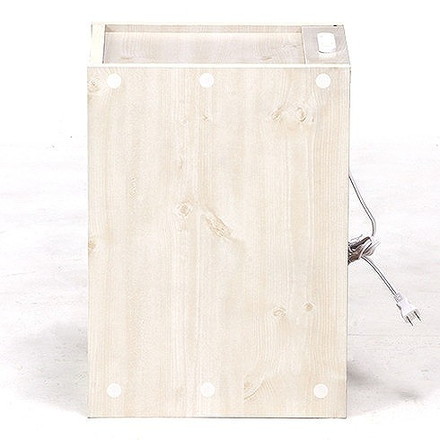 ベッドサイドテーブル (コンセント付き) W300×D360×H500mm ホワイト