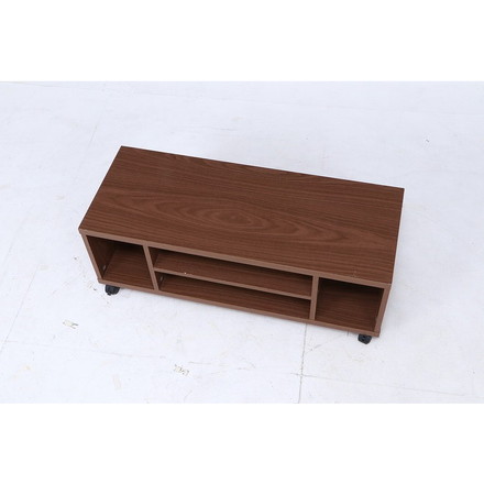 キャスター付きTV台 ミディアムブラウン 幅89×奥行32.9×高さ40.8cm