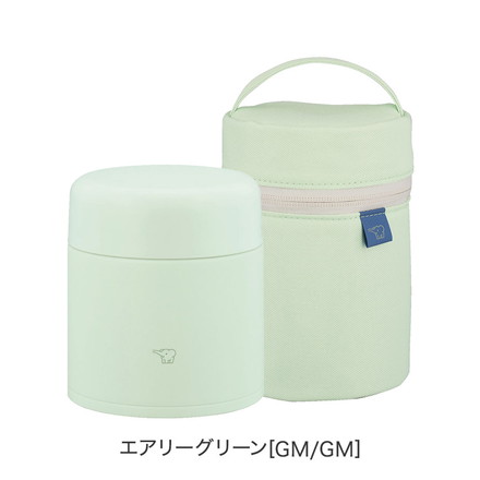 象印 シームレスせん ステンレススープジャー ポーチ付き 2点セット300ml SW-LA30 SW-PC01 真空二重構造 パッキン一体型 ZOJIRUSHI クラウドグレー[HM/HM]