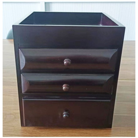 卓上整理チェスト 3段 完成品 木製 チェスト 書類整理 裁縫道具 救急箱 貴重品箱 収納ケース 収納ボックス トレー