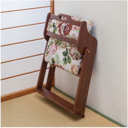 折りたたみ椅子 天然木 和風 肘掛け 取っ手付き 折り畳み式 コンパクト 完成品 和室 仏壇前 椅子 チェア フォールディングチェア