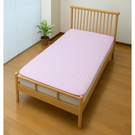 敷きパッド シングル 2色組 接触冷感 ひんやり サラサラ 抗菌 防臭 防ダニ 中綿入り ふっくら ゴムバンド付き