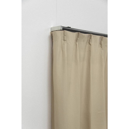 カーテンレール 機能レール 2m ダブル 光漏れ防止 静穏 ブラウン（I0846）