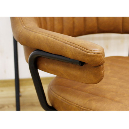 ワークチェア 肘付き レトロ オフィスチェア 昇降式 キャスター ガス圧式昇降 回転チェア ラウンドチェア 書斎