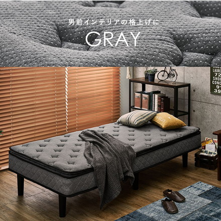 ポケットコイルマットレス ピロートップ すのこフレーム 3点セット 高級ホテルのような寝心地 ホワイト