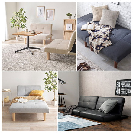 組み替えソファベッド リクライニング カウチソファ ソファベッド セパレート 連結可能 脚付き ソファ ソファー ブラック