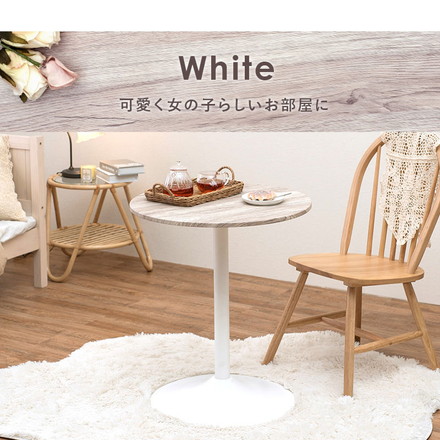 カフェテーブル 大理石調 セラミック柄 丸 60×60 コーヒーテーブル サイドテーブル モノトーン モダン 白 黒 マーブル調 丸型/マーブルブラック