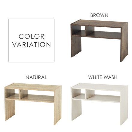 2WAY 棚付き サイドテーブル ローテーブル コの字 ラック センターテーブル ソファサイド ベッドサイド 棚 ナチュラル