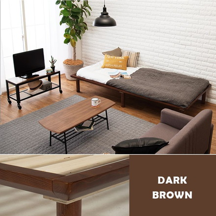 すのこベッド 天然木 シングル 敷布団が使える 高さ調節 3段階 パイン材 ロングサイズ 通気性 湿気対策 ベッド下 ダークブラウン