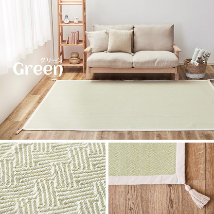 洗濯機で洗える綿100%ラグ アルト 約90×185cm インド綿 ボンディング ラグマット 滑り止め付き ブルー[270078901]