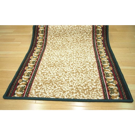 タフトプリント廊下敷き(裏貼り) アイラス 約80×240cm BE【smtb-f】