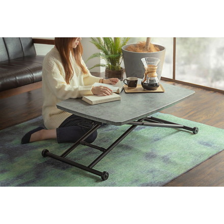 リフトテーブル 昇降式 ローテーブル ハイテーブル 折りたたみ コンパクト収納 リビング