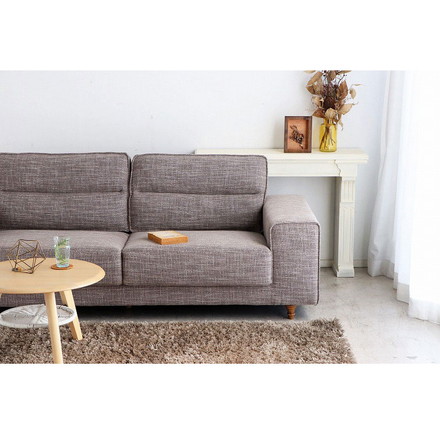 ソファ ヘボン UP 東馬 ソファ 3人掛け ブラウン おしゃれ 木脚 クッション付き 北欧風 リビングソファ