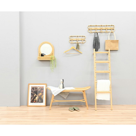 ラタンベンチ 長椅子 幅100cm 木製 北欧 背もたれなし シンプル 韓国インテリア チェア 椅子 イス