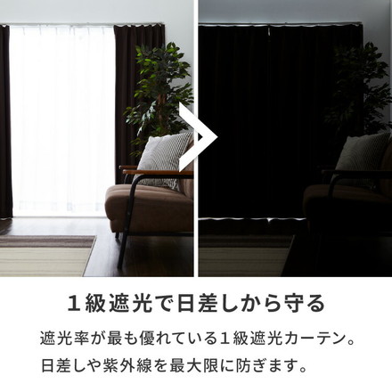 1級遮光カーテン 4枚組 19色 13サイズ 遮熱 保温 UVカット 防音 厚地カーテン ドレープカーテン ベージュ 幅150×丈200cm2枚組