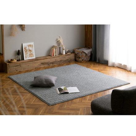 アイリスオーヤマ 杢シープ調ラグ 185×185cm グレー ORG-S1818 ラグ ラグマット カーペット IRIS