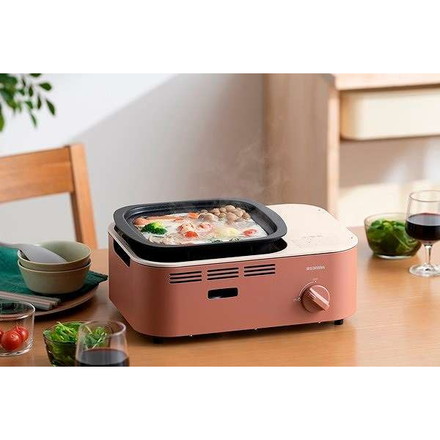 減煙焼肉マルチカセットコンロ IGC-GYNT1-T テラコッタアイリスオーヤマ
