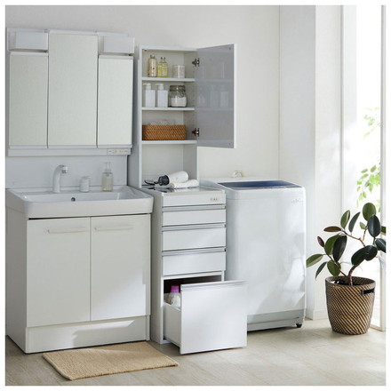 ステンレス キッチン収納棚 スリム 隙間収納 40cm 幅40cm 日本製 すき間収納 鏡面 ホワイト ルミナーレ