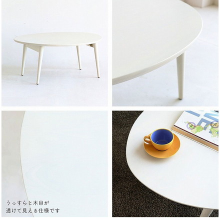 折りたたみテーブル 幅80×奥行70×高さ35 折りたたみテーブル おにぎり形 コンパクトテーブル