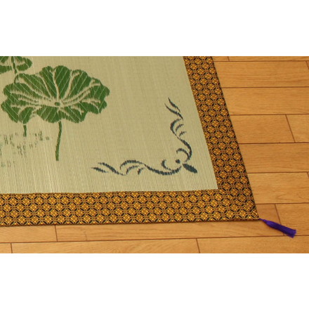 純国産 袋織 い草御前（仏前）ござ 『蓮の花』 約88×180cm