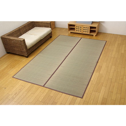 い草花ござカーペット 『DXアロマ 裏貼CP』 江戸間3畳（約174×261cm)