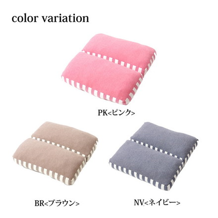 クッション 低反発 使用 マイクロファイバー 無地 エルマー ピンク 約42×42×8cm