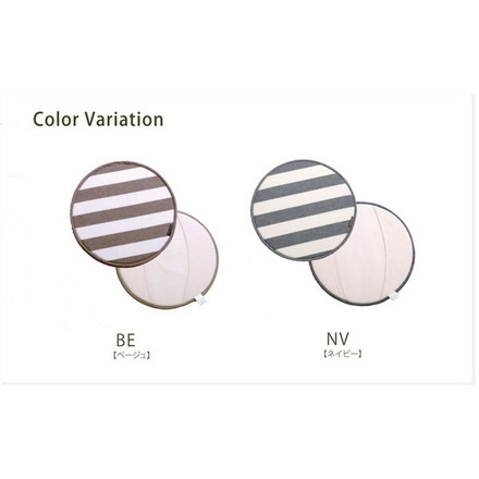 ハンドルカバー クッション ベーシック ボーダー 綿100% インド綿 ロカ ハンドルカバー ベージュ